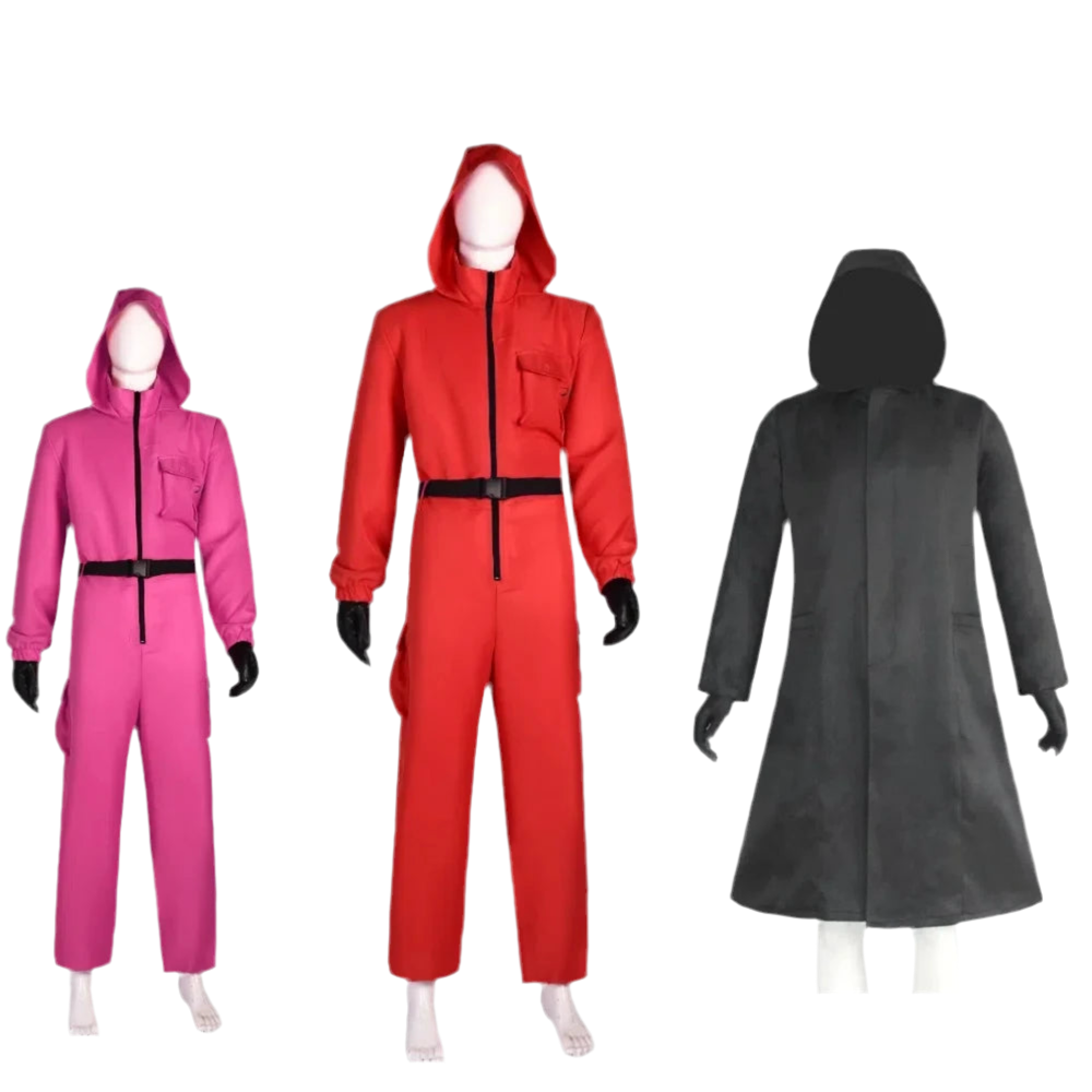 Squid Game Guard: Pick (pink, red, black) costume // (Masks SOLD SEPARATELY)
