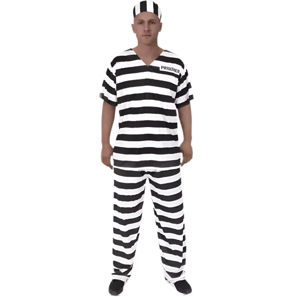 Prison: Inmate Black & White Costume