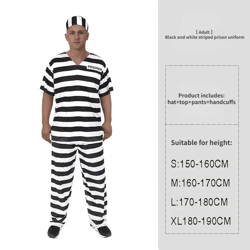 Prison: Inmate Black & White Costume