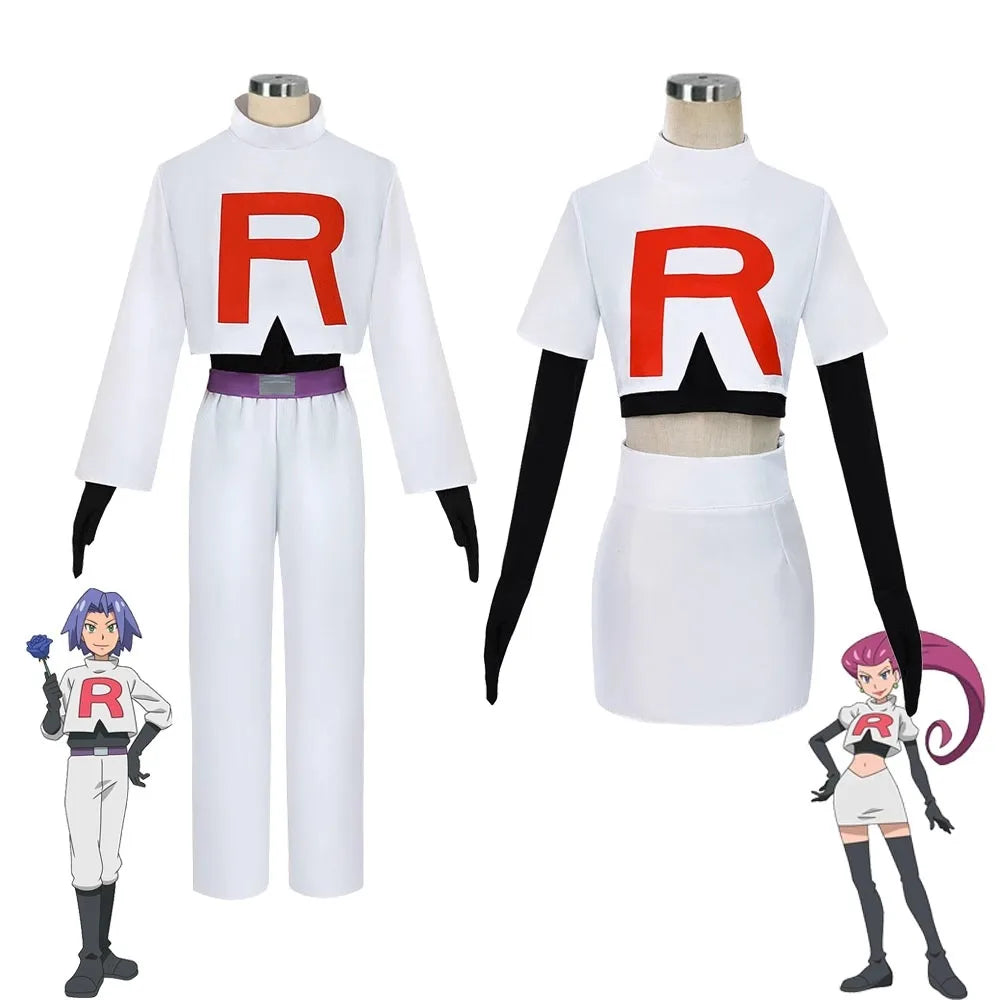 Anime: Jessie And James Costume (Full Set, Team Rocket)