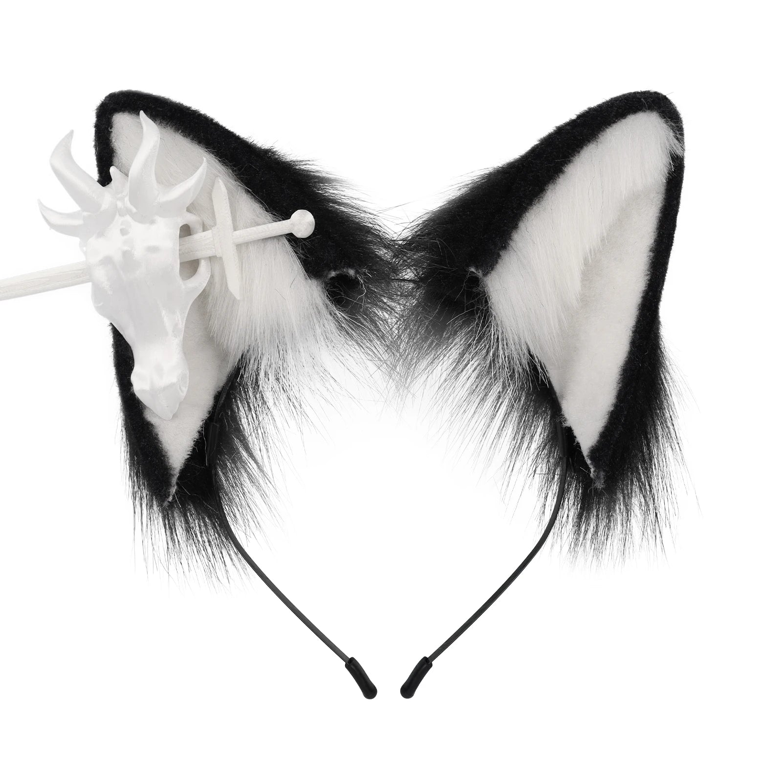 Furry Ears Headband Animal Fox Wolf Dog Faux Fur Realistic Costumes Accessory for Cosplay