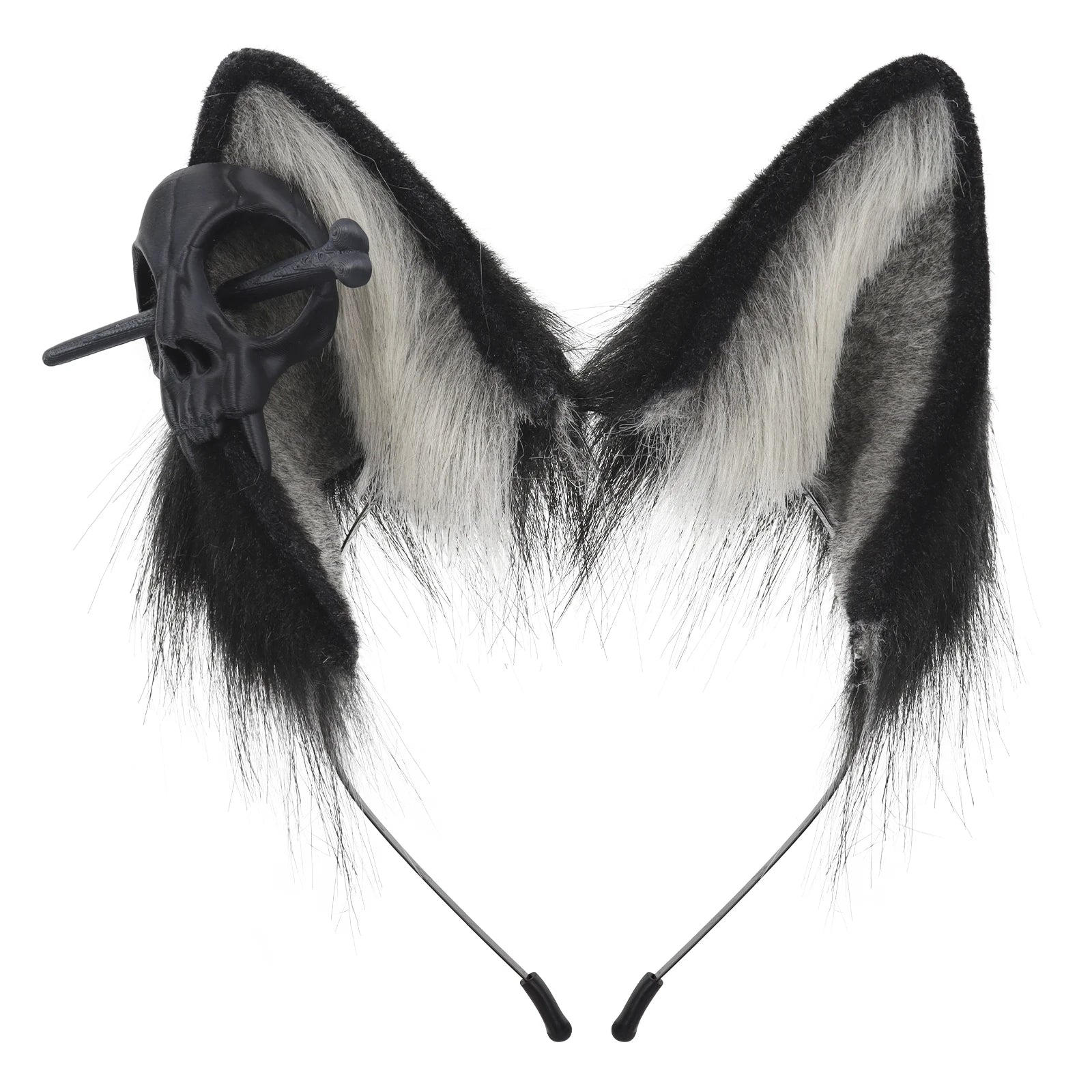 Furry Ears Headband Animal Fox Wolf Dog Faux Fur Realistic Costumes Accessory for Cosplay