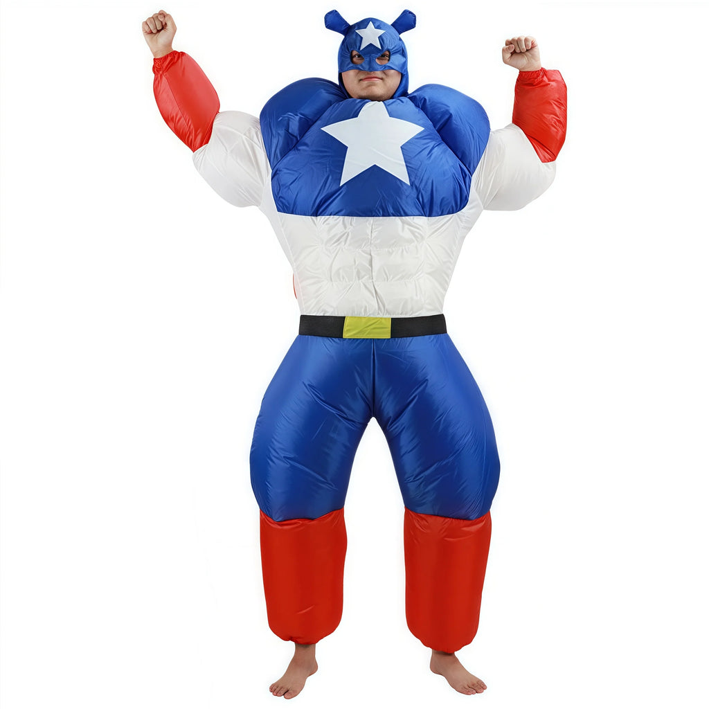 Inflatable Captain America / One size (150cm - 190cm)